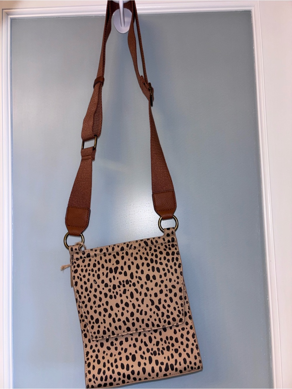 Burger & Brown animal print crossbody bag